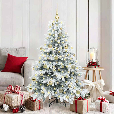 Albero di Natale artificiale con 150 LED Bianco 150 cm PE e PVC