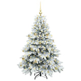 Albero di Natale artificiale con 150 LED Bianco 150 cm PE e PVC