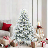 Albero di Natale artificiale con 150 LED Bianco 150 cm PE e PVC