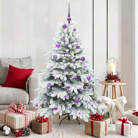 Albero di Natale artificiale con 150 LED Bianco 150 cm PE e PVC