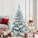 Albero di Natale artificiale con 150 LED Bianco 150 cm PE e PVC