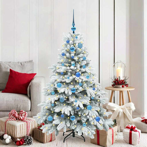 Albero di Natale artificiale con 150 LED Bianco 150 cm PE e PVC