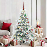 Albero di Natale artificiale con 150 LED Bianco 150 cm PE e PVC