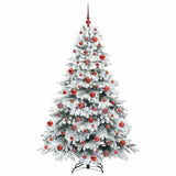 Albero di Natale artificiale con 300 LED Bianco 180 cm PE e PVC