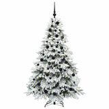 Albero di Natale artificiale con 300 LED Bianco 180 cm PE e PVC