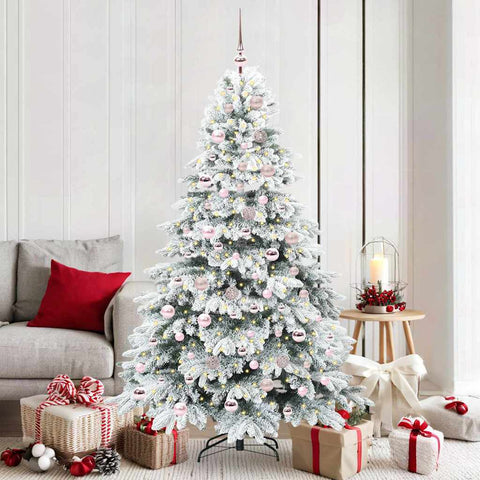 Albero di Natale artificiale con 300 LED Bianco 180 cm PE e PVC