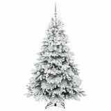 Albero di Natale artificiale con 300 LED Bianco 180 cm PE e PVC