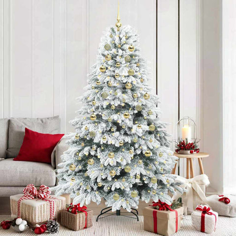 Albero di Natale artificiale con 300 LED Verde 180 cm PE e PVC