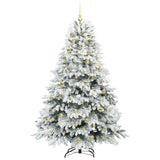 Albero di Natale artificiale con 300 LED Verde 180 cm PE e PVC