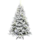 Albero di Natale artificiale con 300 LED Verde 180 cm PE e PVC