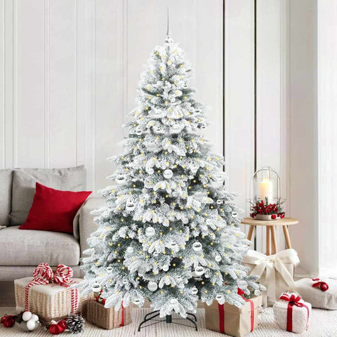 Albero di Natale artificiale con 300 LED Bianco 180 cm PE e PVC