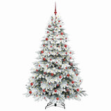 Albero di Natale artificiale con 300 LED Verde 210 cm PE e PVC