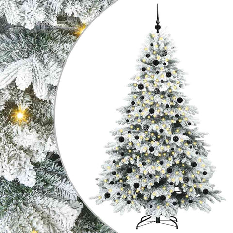 Albero di Natale artificiale con 300 LED Bianco 210 cm PE e PVC
