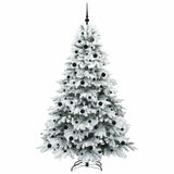 Albero di Natale artificiale con 300 LED Bianco 210 cm PE e PVC