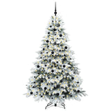 Albero di Natale artificiale con 300 LED Bianco 210 cm PE e PVC