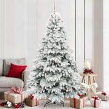 Albero di Natale artificiale con 300 LED Bianco 210 cm PE e PVC