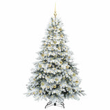 Albero di Natale artificiale con 300 LED Bianco 210 cm PE e PVC