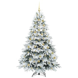 Albero di Natale artificiale con 300 LED Bianco 210 cm PE e PVC