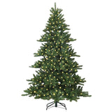 Albero di Natale Artificiale con Rami Pieghevoli Verde 210 cm