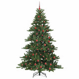 Albero di Natale Artificiale con Rami Pieghevoli Verde 210 cm