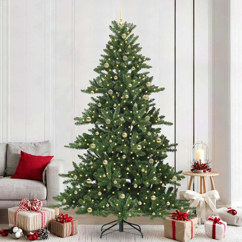 Albero di Natale Artificiale con Rami Pieghevoli Verde 240 cm
