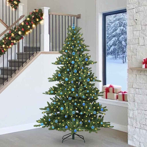Albero di Natale Artificiale con Rami Pieghevoli Verde 240 cm