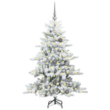 Albero di Natale Artificiale con Rami Pieghevoli Bianco 150 cm