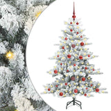 Albero di Natale Artificiale con Rami Pieghevoli Bianco 150 cm