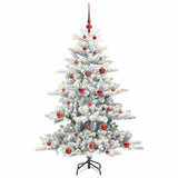 Albero di Natale Artificiale con Rami Pieghevoli Bianco 150 cm