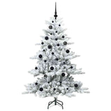 Albero di Natale Artificiale con Rami Pieghevoli Bianco 150 cm