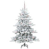 Albero di Natale Artificiale con Rami Pieghevoli Bianco 150 cm