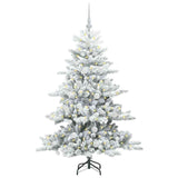 Albero di Natale Artificiale con Rami Pieghevoli Bianco 150 cm