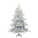 Albero di Natale Artificiale con Rami Pieghevoli Bianco 150 cm