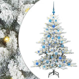 Albero di Natale Artificiale con Rami Pieghevoli Bianco 150 cm
