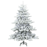 Albero di Natale Artificiale con Rami Pieghevoli Bianco 150 cm