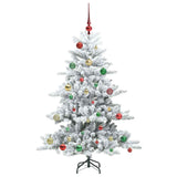Albero di Natale Artificiale con Rami Pieghevoli Bianco 150 cm