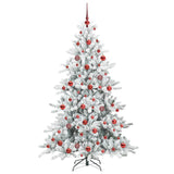 Albero di Natale Artificiale con Rami Pieghevoli Bianco 180 cm