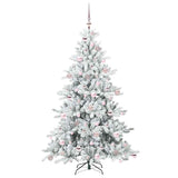 Albero di Natale Artificiale con Rami Pieghevoli Bianco 180 cm