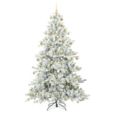 Albero di Natale Artificiale con Rami Pieghevoli Bianco 180 cm