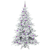 Albero di Natale Artificiale con Rami Pieghevoli Bianco 180 cm