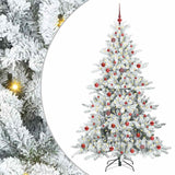 Albero di Natale Artificiale con Rami Pieghevoli Bianco 210 cm