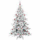 Albero di Natale Artificiale con Rami Pieghevoli Bianco 210 cm