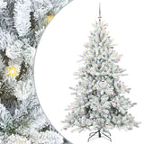Albero di Natale Artificiale con Rami Pieghevoli Bianco 210 cm
