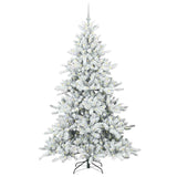 Albero di Natale Artificiale con Rami Pieghevoli Bianco 210 cm