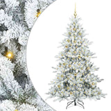 Albero di Natale Artificiale con Rami Pieghevoli Bianco 210 cm