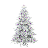 Albero di Natale Artificiale con Rami Pieghevoli Bianco 210 cm