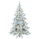 Albero di Natale Artificiale con Rami Pieghevoli Bianco 210 cm
