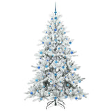 Albero di Natale Artificiale con Rami Pieghevoli Bianco 210 cm