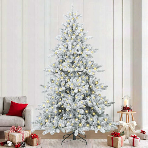 Albero di Natale Artificiale con Rami Pieghevoli Bianco 240 cm