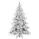 Albero di Natale Artificiale con Rami Pieghevoli Bianco 240 cm